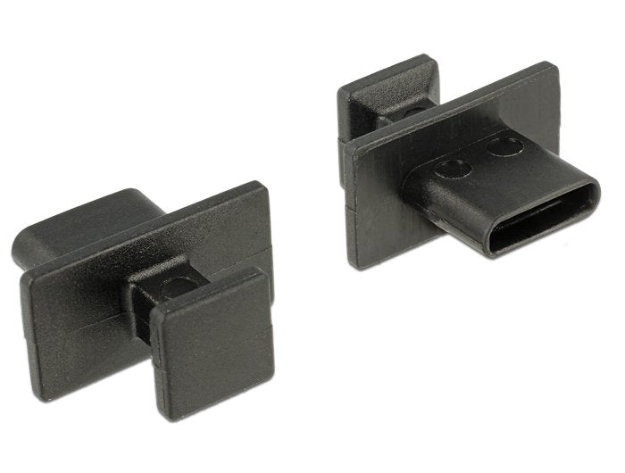 Staubschutz Für Usb Type-C Buchse Mit Grossem Griff 10 Stück Schwarz
