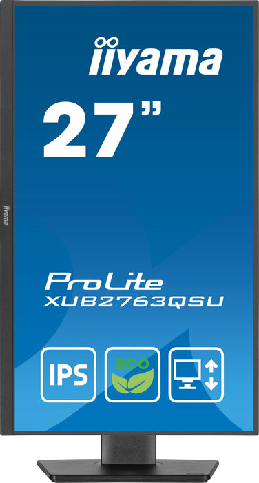 EAN 4948570124282 - iiyama ProLite XUB2763QSU-B1 pantalla para PC 68,6 cm (27") 2560 x 1440 Pixeles Quad HD LED Negro imagen 3