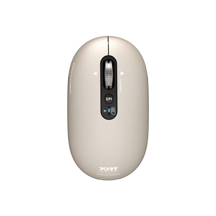Port Connect Wireless & Bluetooth Rechargeable Pure Mac Mouse, Pearl