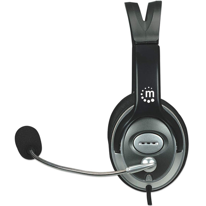 EAN 0766623175555 - Manhattan 175555 auricular y casco Auriculares Alámbrico Diadema Llamadas/Música Negro imagen 3