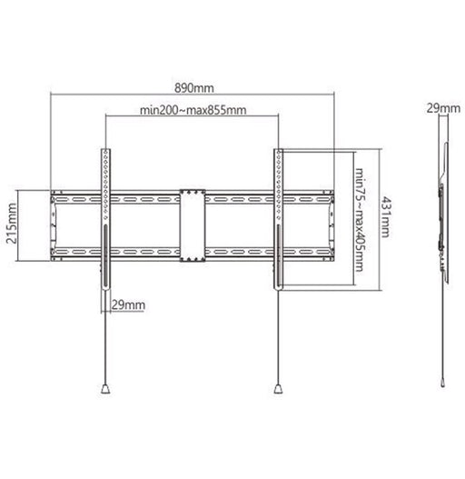 EAN 8716309126175 - Gembird WM-90F-01 soporte para TV 2,29 m (90") Negro imagen 1