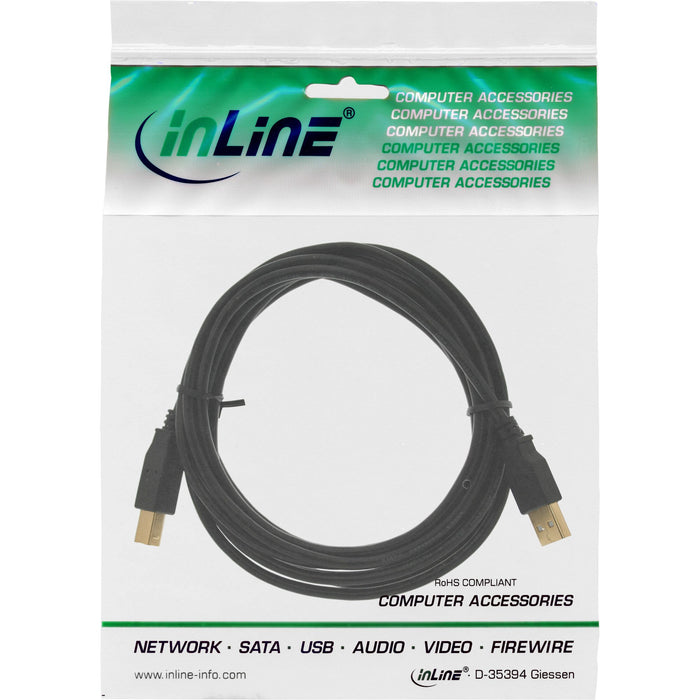 EAN 4043718125074 - InLine 4043718125074 cable USB USB 2.0 10 m USB A USB B Negro imagen 2