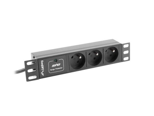 EAN 5901969416800 - Lanberg PDU-03E-0200-BK unidad de distribución de energía (PDU) 3 salidas AC 1U Negro imagen 1
