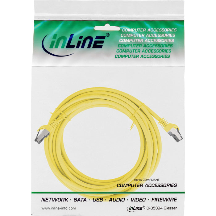 Cable De Red Inline S/Ftp Pimf Cat.8.1 Libre De Halógenos 2000mhz Amarillo 5m