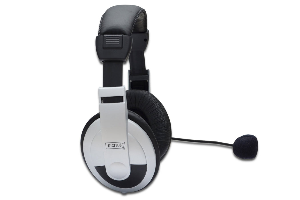EAN 4016032320876 - Digitus DA-12201 auricular y casco Alámbrico Diadema Llamadas/Música Negro, Blanco imagen 2