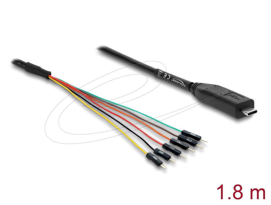 Konverter Usb 2.0 Type-C Zu Uart Ttl (3,3 V) Schnittstelle Mit 6 X Pfostenstecker Tx Rx Cts Rts Und 5 V Ausgangsspannung 1,8 M
