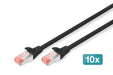 EAN 4016032441328 - Digitus DK-1644-0025-BL-10 cable de red Negro 0,25 m Cat6 S/FTP (S-STP) imagen 1