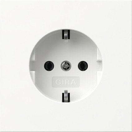 Gira 418870 Schuko-Steckd. Flächenschalter Reinweiss
