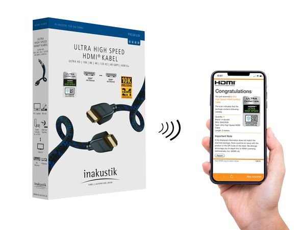 EAN 4001985520848 - Inakustik 00423520 cable HDMI 2 m HDMI tipo A (Estándar) Negro, Azul imagen 5