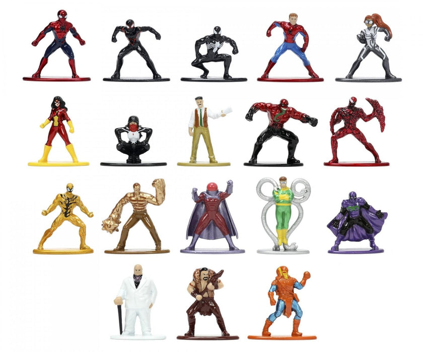 Figura Spider-Man Set 18 Figuras 4 Cm Spider-Man Marvel Nano Metalfigs