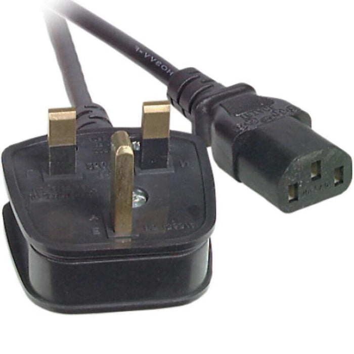 Efb Netzleitung Uk Bs1363a-C13 180°,Schwarz,2m,3x0.75mm