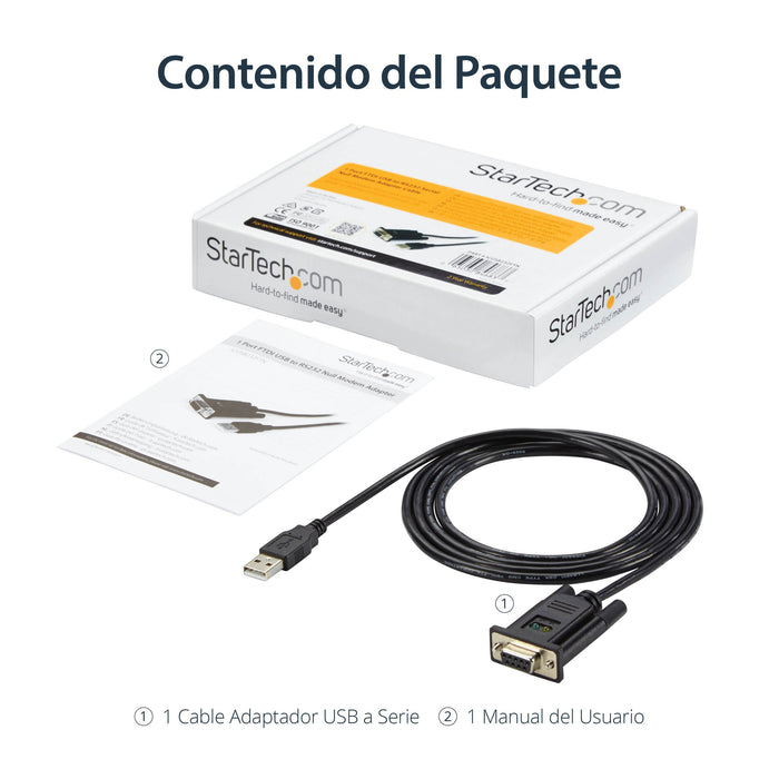 EAN 0065030846837 - StarTech.com ICUSB232FTN cable de serie Negro 1,7 m USB tipo A DB-9 imagen 9