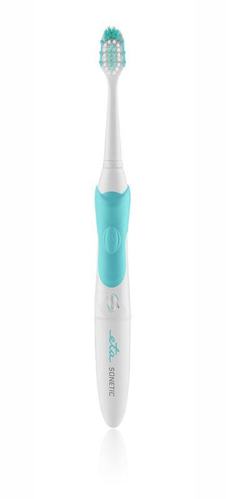 Cepillo Dental Eta Eta070990010   Sonetico, Funcionamiento A Batería Larga, 2 Modos, 2 Cabezales, 1 Batería Aaa, Blanco