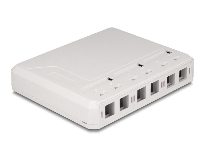 Keystone Leergehäuse 6 Port Für Glasfaser Und Netzwerk Weiss