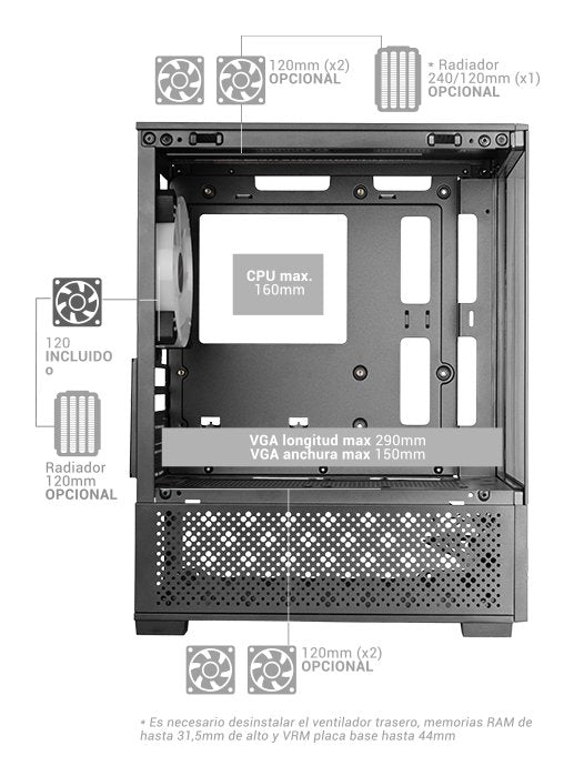 EAN 8435693111368 - Mars Gaming MC-SE2 Mini Tower Negro imagen 8
