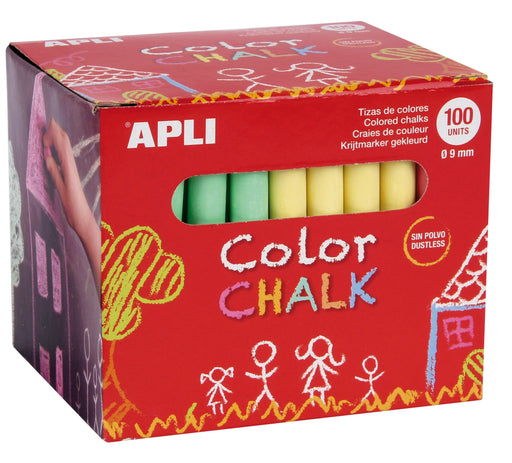 EAN 8410782145752 - APLI Kids 14575 tiza Azul, Verde, Lila, Naranja, Rojo, Amarillo 100 pieza(s) imagen 1