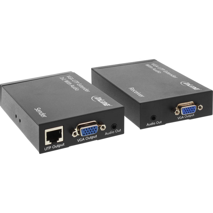 Inline Vga Extender Sobre Rj45 Cable De Red Utp/Stp Con Audio Hasta 300m