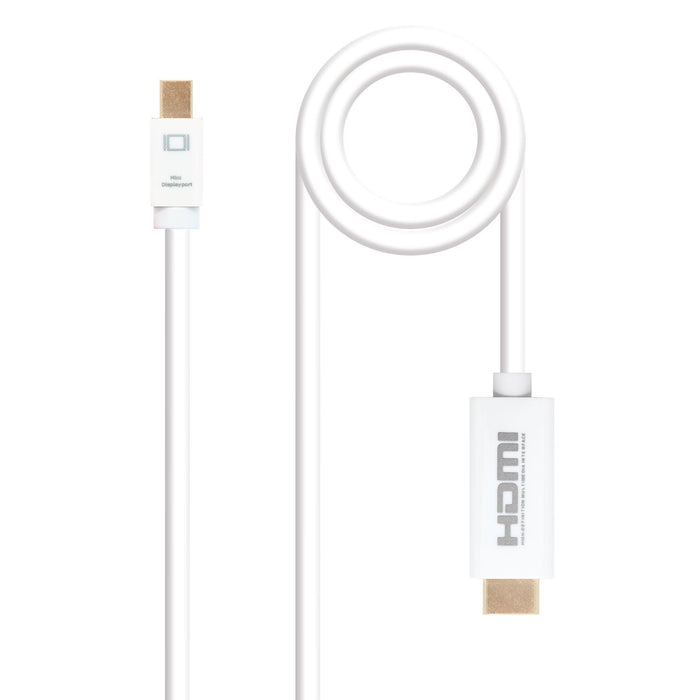 EAN 8433281008557 - Nanocable 10.15.4002 adaptador de cable de vídeo 2 m Mini DisplayPort HDMI tipo A (Estándar) imagen 1