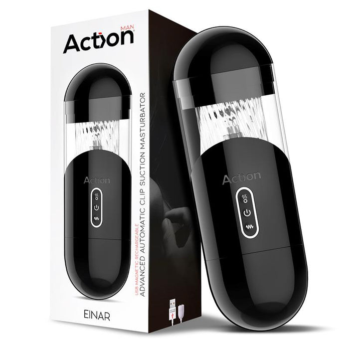 Einar Masturbador Avanzado Automático Con Succión Y Vibración Usb Magnético