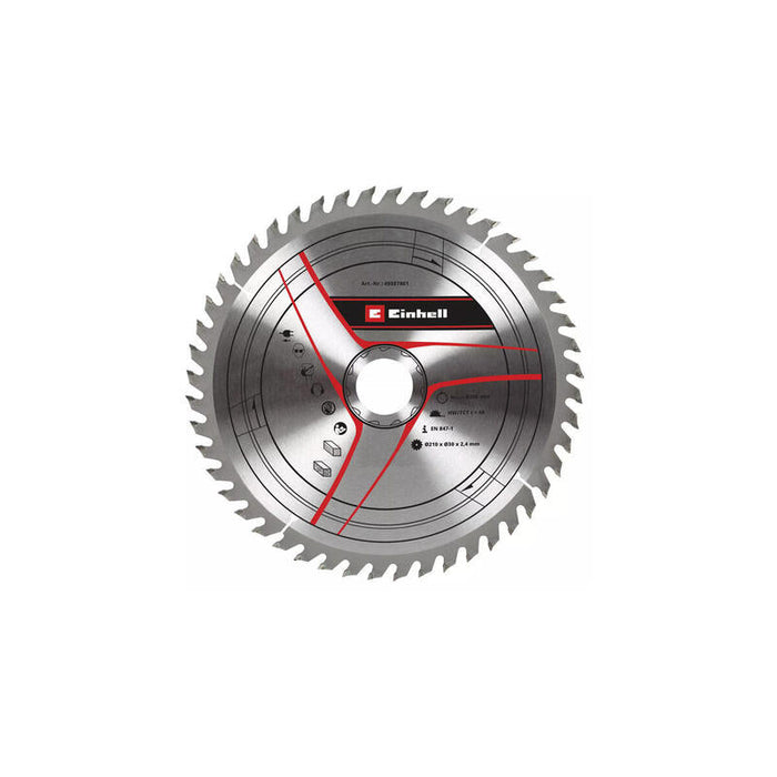 Hoja De Sierra Circular Einhell Hm, Ø 210 X 30 Mm, 2,4 Mm, 48 Dientes Para Sierra De Mesa Inalámbrica Te-Ts 36/210 Li, Etc. 49587861