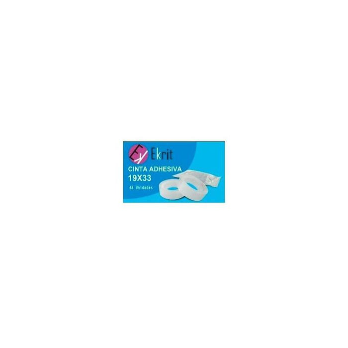 Ekrit Cinta Adhesiva Transparente Rollo 19mm X 33m En Bolsita