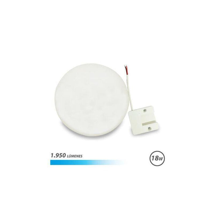 Elbat Aplique Redondo De Techo Con Base Fija Led 18w 1950lm - 6500k Luz Fria - Diametro 15cm