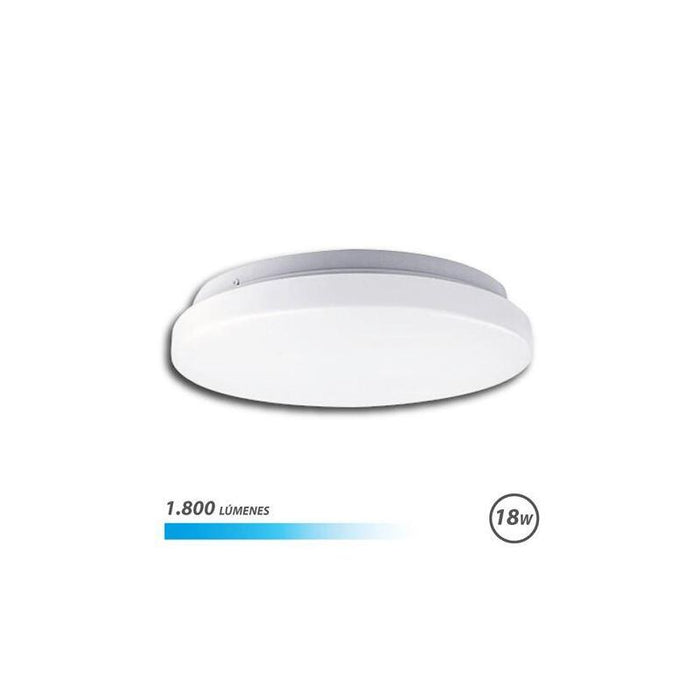Elbat Aplique Redondo De Techo Led 18w 1800lm - 6500k Luz Fria - Diametro 30cm