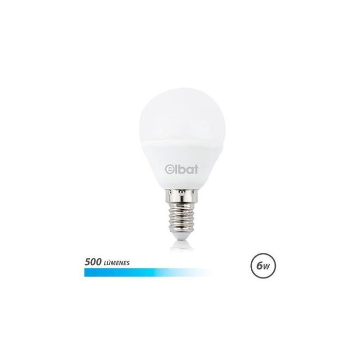 Elbat Bombilla Led G45 6w 500lm E14 Luz Fria - Ahorro De Energia - Larga Vida Util - Bajo Consumo - Color Blanco