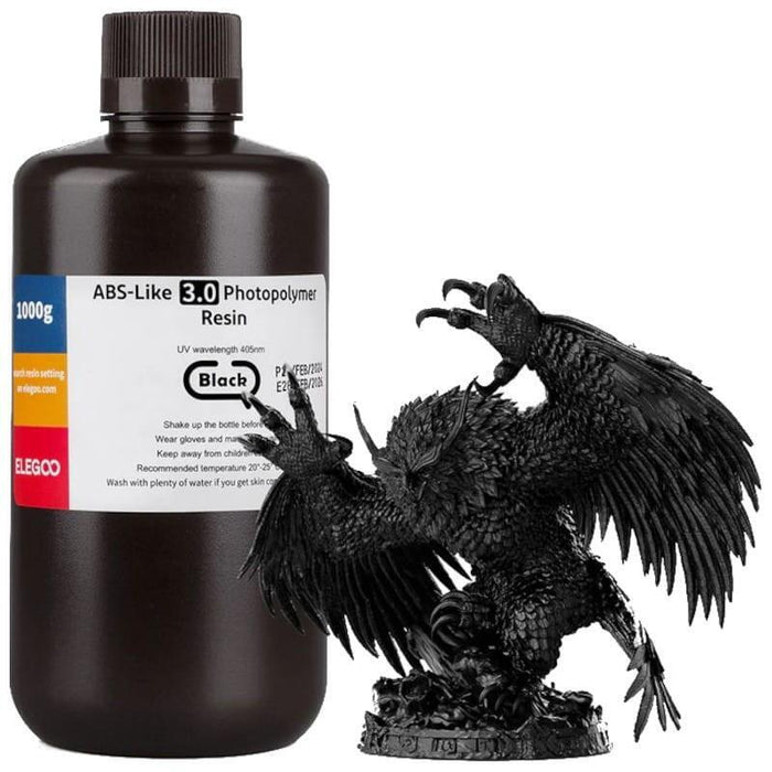 Elegoo Resina Abs V3.0 Negra Para Impresoras 3d De Resina Lcd - 1kg