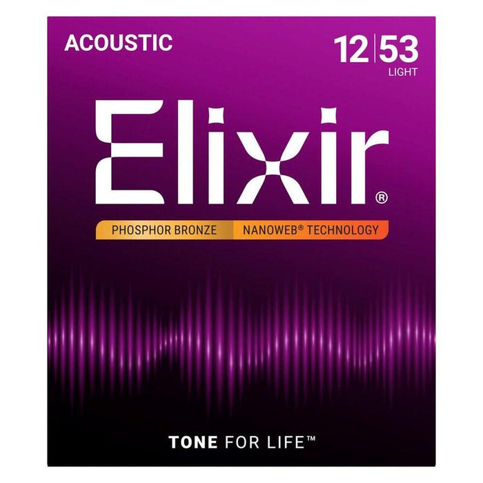 Elixir 16052 Phosphor Bronze Light Nw - Acoustic Guitar Strings (12-53)