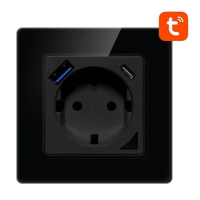 Enchufe Inteligente  Avatto N-Wot10-Usb-B Wifi Negro