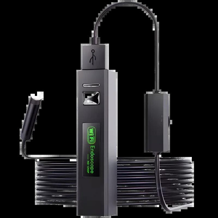 Endoscopio Wifi 8 Mm Enfoque Automático 5 Mp (Android/Iphone)  Cable Rígido  5 M