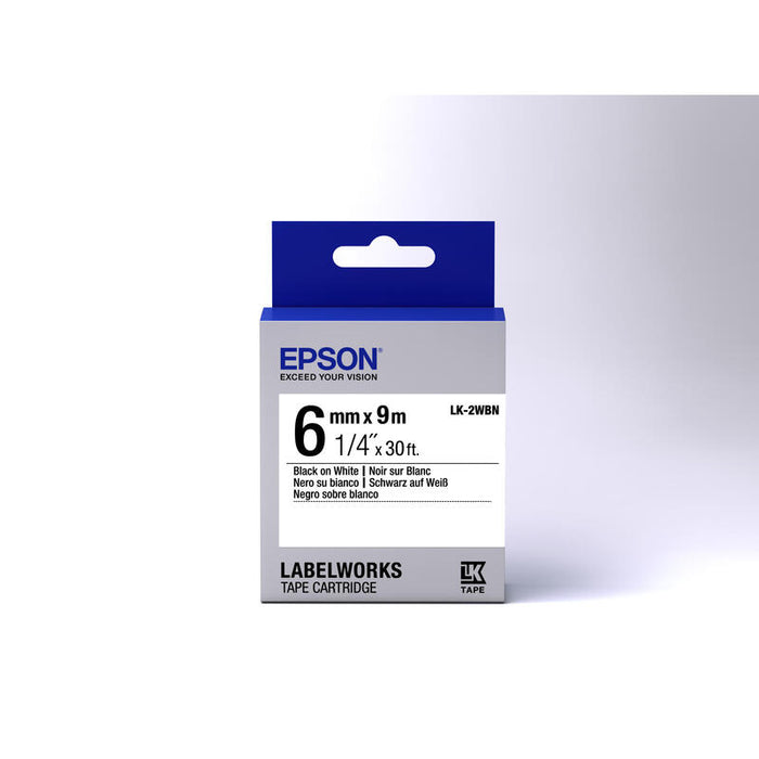 Epson Labelworks Lk-2wbn - Negro A Blanco - Rollo (0,6 Cm X 9 M)