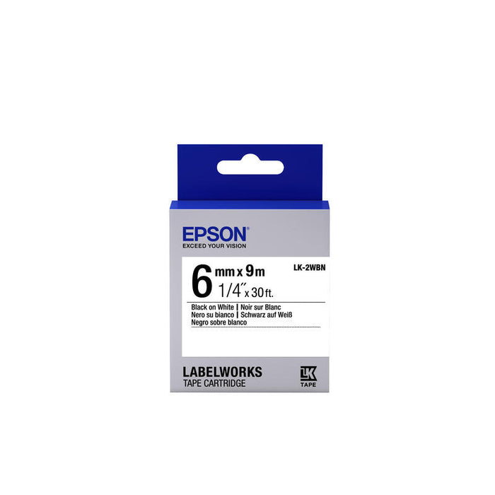 Epson Labelworks Lk-2wbn - Negro A Blanco - Rollo (0,6 Cm X 9 M)