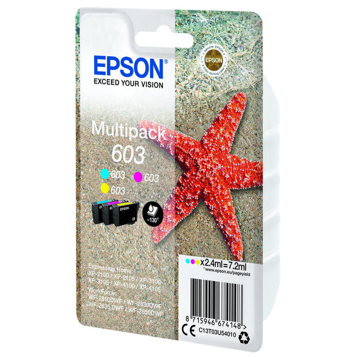 Epson Tinta Multipack Std Estrella De Mar 3 Tintas 603 No Tag Multi