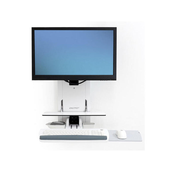 Ergotron Styleview Vertical Lift Patient Room Kit De Montaje De La Pantalla / Teclado (Vertical) De Pie-Sentado Instalable En Pared Hasta 24 Pulgadas Blanco