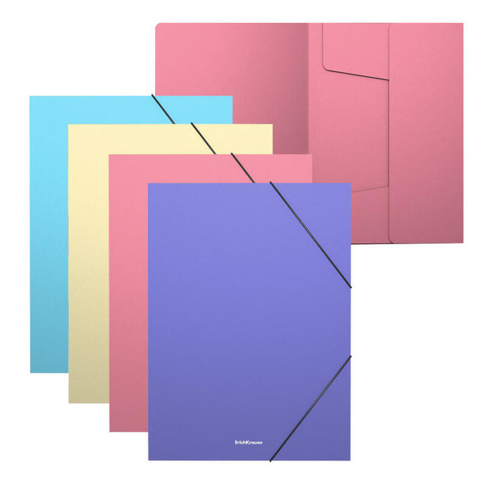 Erichkrause Pack De 4 Carpetas Solapas Matt Pastel - A4 - Colores Surtidos