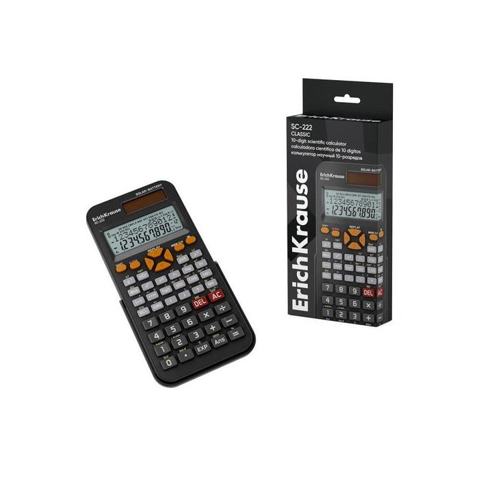 Erichkrause Sc-222 Classic Calculadora Cientifica Con Pantalla Lcd De 10 Digitos - 240 Funciones Integradas -