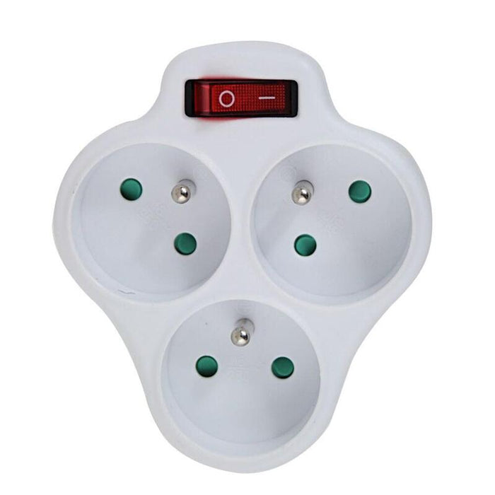 Esperanza Elk304w Divisor Eléctrico Interruptor De 3 Tomas Blanco