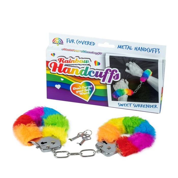 Esposas De Metal Con Pelo Color Arcoiris