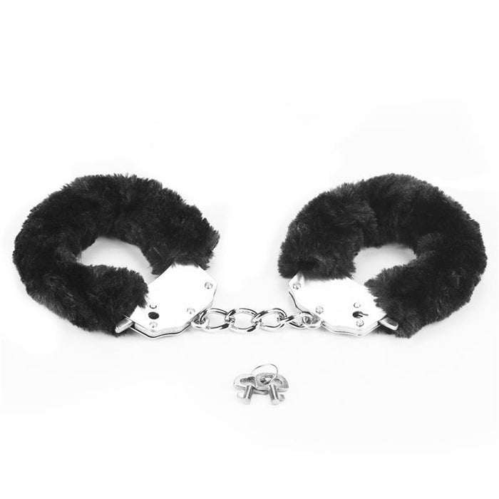 Esposas Metálicas Con Pelo Negro