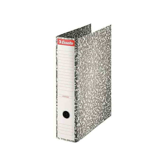 Esselte Archivador De Palanca - Carton - Formato Folio - Lomo 75mm - Capacidad Para 500 Hojas - Gris Jaspeado
