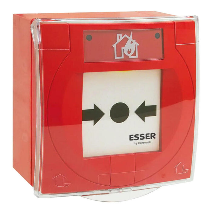 Esser 804961 Pulsador De Alarma Iq8 Compacto Ip66 Y Tapa Protectora