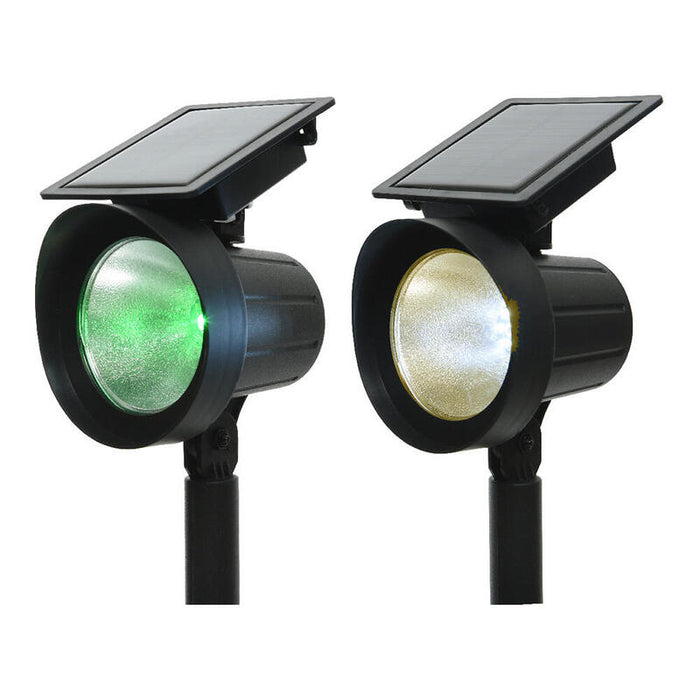 Estaca Solar Led 25 Lm Luz Multicolor (8 Colores) 11 X 13 X 42,5 Cm, Pack 2 Unidades