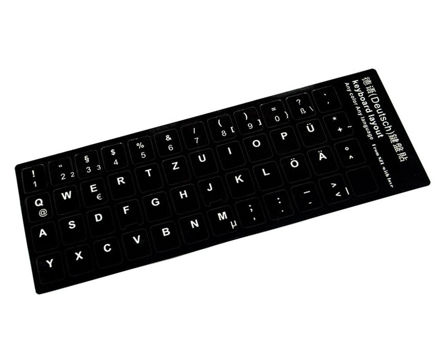 Pegatina Para Convertir Teclado En Idioma Alemán Negro