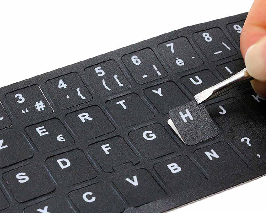 Pegatina Para Convertir Teclado En Idioma Ruso Negro