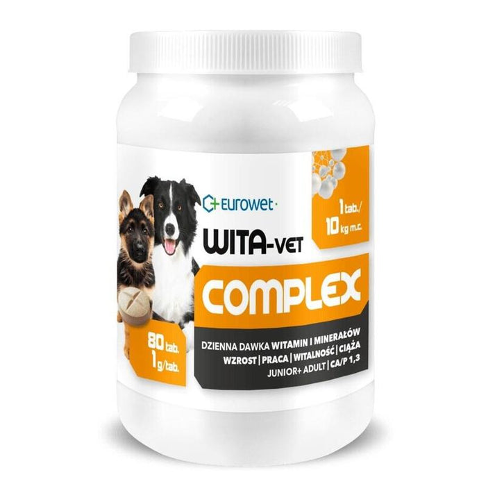Eurowet Wita-Vet Complex - Suplementos Para Perros - 80 Tabletas
