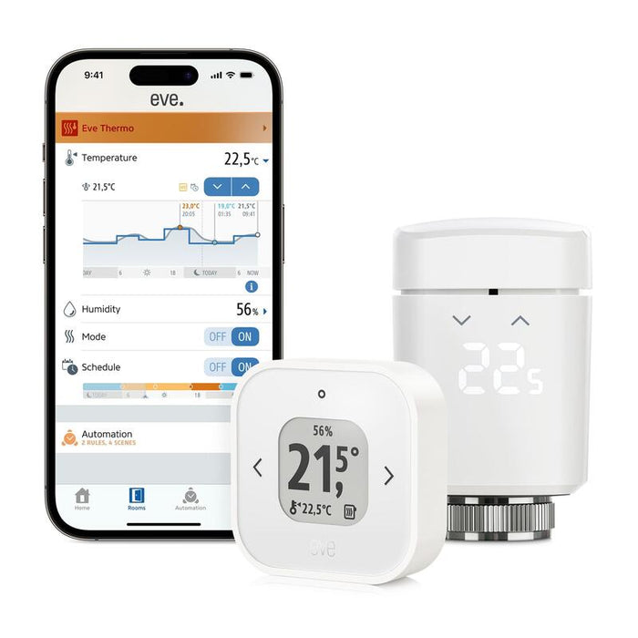 Eve Thermo Comfort Set - Zestaw Zawierajacy Eve Thermo Oraz Eve Thermo Control (Technologia Matter)