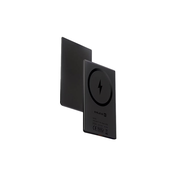 Evelatus 3000mah Powerbank Super Slim (6.5mm) With Wireless Charging - Black
