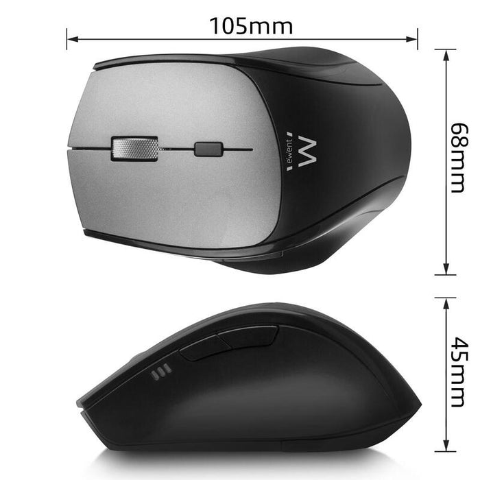 Ewent Ew3245 Ratón Mano Derecha Bluetooth Óptico 2400 Dpi